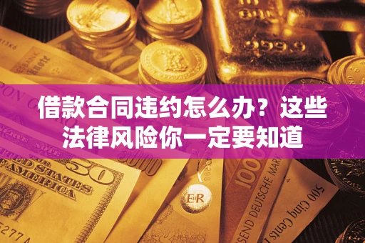 武汉借款合同违约怎么办？这些法律风险你一定要知道