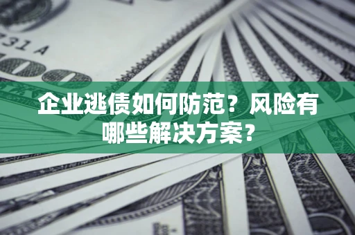 武汉企业逃债如何防范？风险有哪些解决方案？