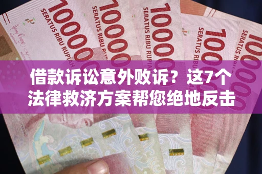 武汉借款诉讼意外败诉？这7个法律救济方案帮您绝地反击！