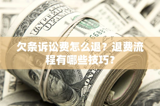 武汉欠条诉讼费怎么退？退费流程有哪些技巧？