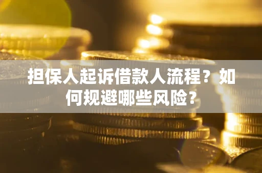武汉担保人起诉借款人流程？如何规避哪些风险？