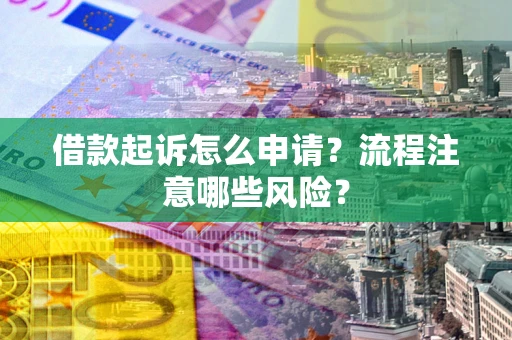 武汉借款起诉怎么申请？流程注意哪些风险？
