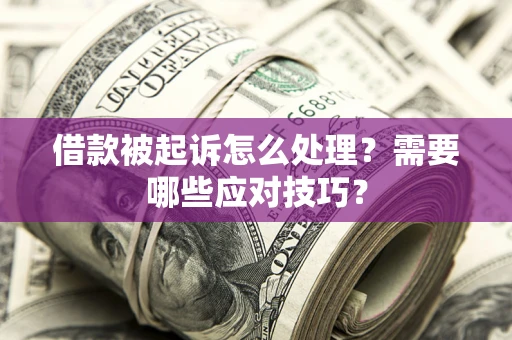 武汉借款被起诉怎么处理？需要哪些应对技巧？